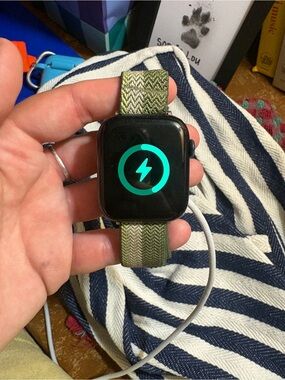 AppleWatch Series 9, NEW CONDITION with Olive Green Woven Band